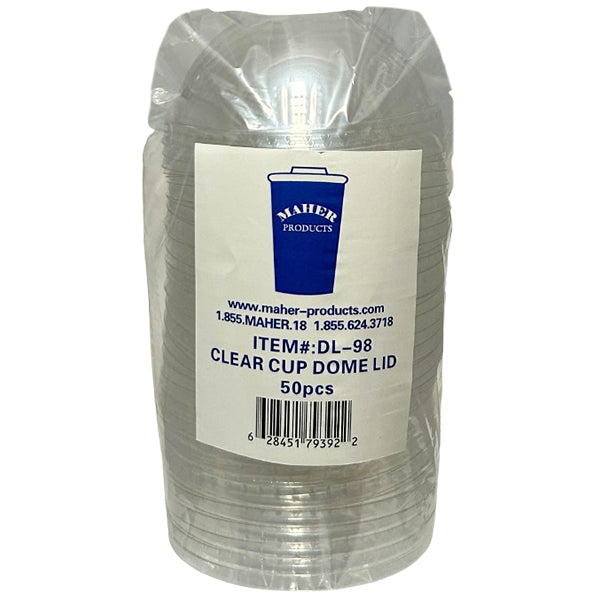 MAHER PRODUCTS - DOME LID FOR 16/20/24OZ CLEAR CUP 50 PK