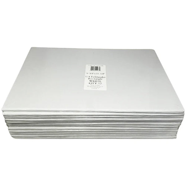 ROYAL - 9-3/4IN x 13-3/4IN WHITE RECTANGLE CAKE BOARDS 12EA