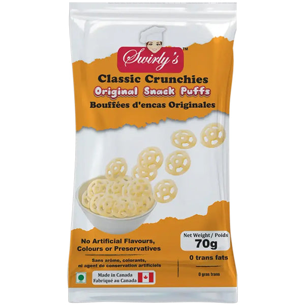 SWIRLYS - CLASSIC CRUNCHIES ORIGINAL SNACK PUFFS 70GR