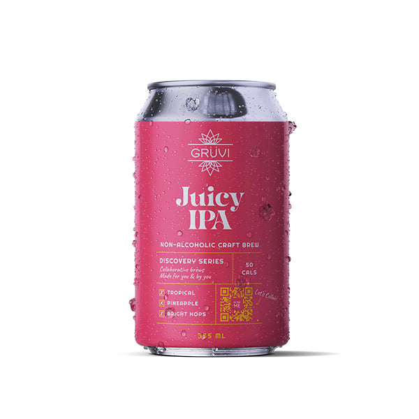 GRUVI - JUICY IPA NON-ALCOHOLIC KRAFT BREW 6x355 ML