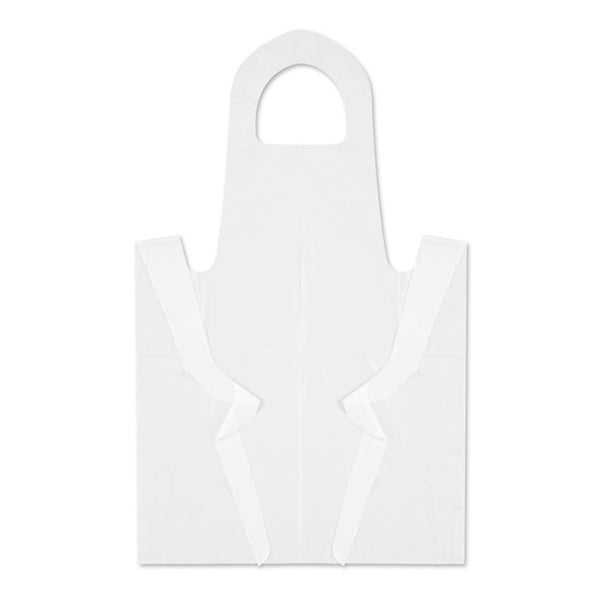 SAFE-T WEAR - 28x46IN WHITE POLY APRONS 1.25ML 100 PK
