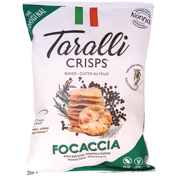 TARALLI - CRISPS FOCACCIA 12x200 GR