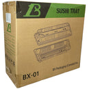 BX PACKAGING - 01 CLEAR BLUE WITH LIDS SUSHI TRAYS 400CT