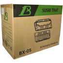 BX PACKAGING - BX09 CLEAR BLUE WITH LIDS SUSHI TRAYS 300CT