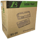 BX PACKAGING - 10 CLEAR BLUE WITH LIDS SUSHI TRAYS 400CT