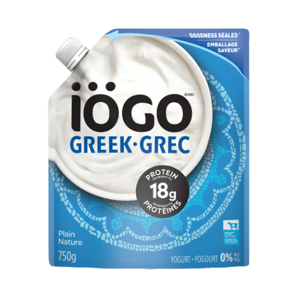 AGROPUR - GREEK 0% PLAIN POUCH 750GR