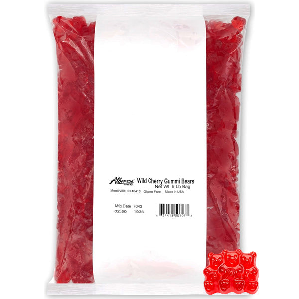 ALBANESE - WILD CHERRY GUMMY BEARS 2.27KG