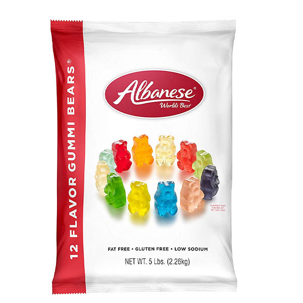 ALBANESE - 12 FLAVOUR GUMMI BEARS 5LB