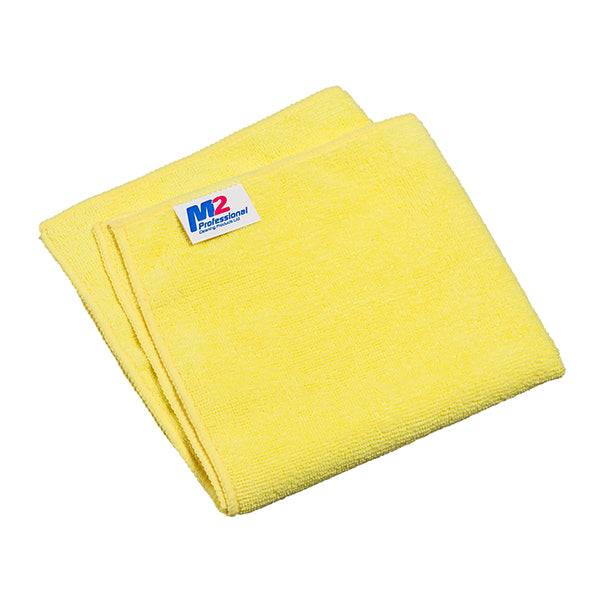 M2 - MICROFIBRE CLOTH 16x16 YELLOW 12EA