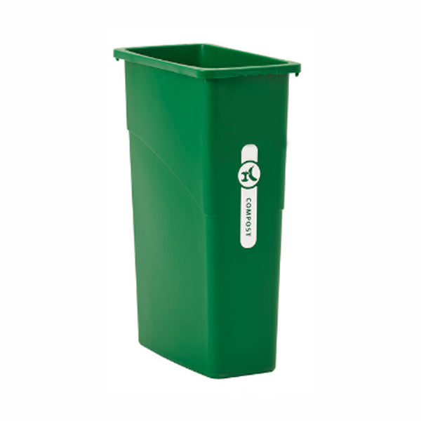 M2 - RECTANGULAR SLIM COMPOST BIN GREEN 23GAL 1EA