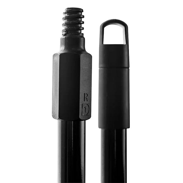 M2 - BLACK METAL HANDLE WITH THREADED TIP AND HANGER CAP EA