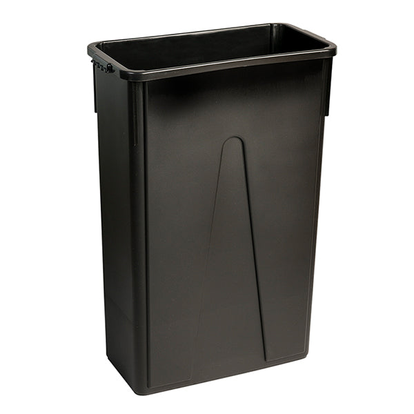 M2 - RECTANGULAR SLIM GARBAGE BIN BLACK 23GAL 1EA