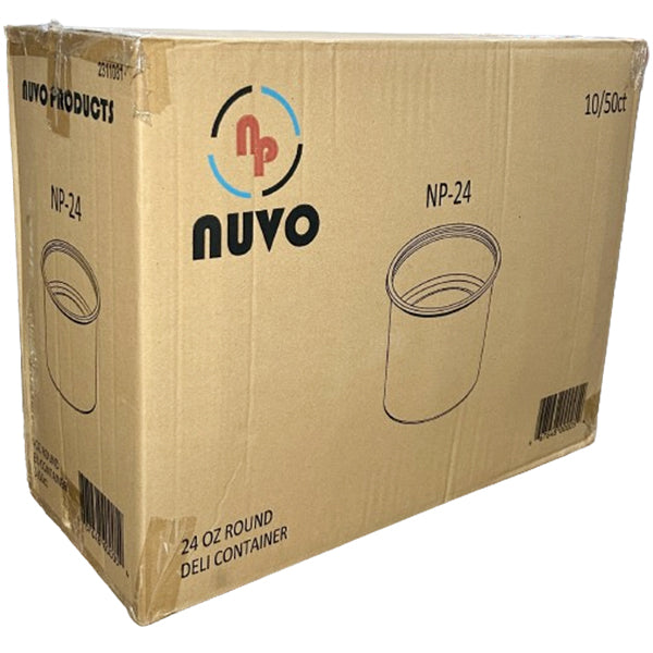 NUVO - 24OZ ROUND DELI CONTAINER 10x50EA