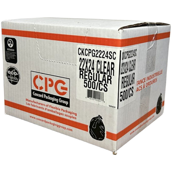 CPG - UTILITY CLEAR GARBAGE BAGS 22x24 500PK