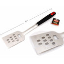 GRILL MAESTRO - DELUXE SS SERRATED EDGE SLOTED SPATULA W/ BOTTLE OPENER 17.1IN