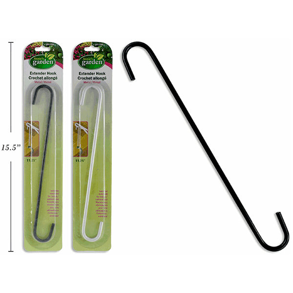 ANNIE GARDEN - VINYL COATED METAL EXTENSION HOOK 11.25IN