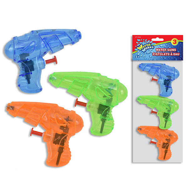 LINK - 3PK 4.5IN TRANSPARENT WATER GUN EA