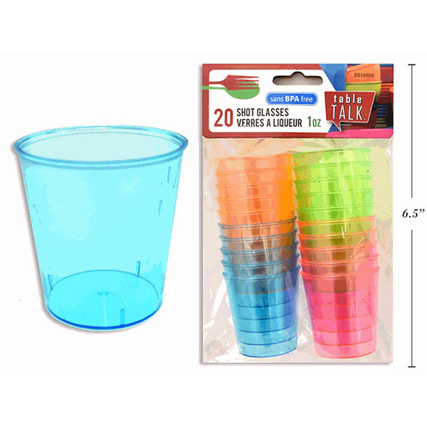 LINK - 20PK REUSABLE CRYSTAL SHOT GLASSES 1OZ