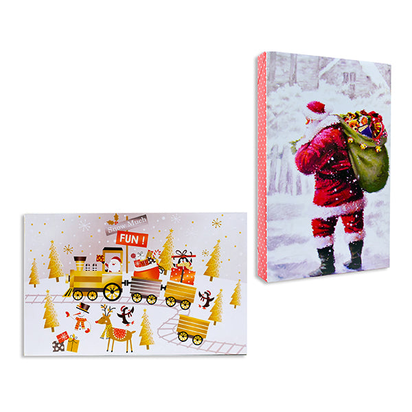 THE WRAP FACTORY - MEDIUM XMAS GIFT BOX 14-7/8x9.5x2 IN 3 PK