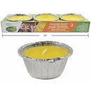 ANNIE GARDEN - 3PK CITRONELLA CANDLE IN ALUMINUM FOIL POT 3-1/8IN