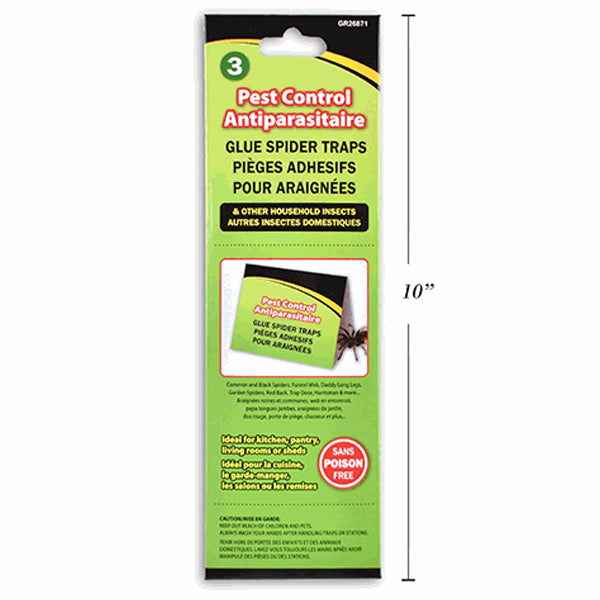 - 3PK PEST CONTROL GLUE SPIDER TRAP 8INx2.75IN