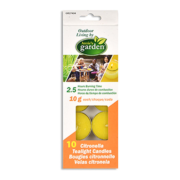 LINK - 10PK CITRONELLA TEALIGHT CANDLE 2.5 HRS 10x10 gr