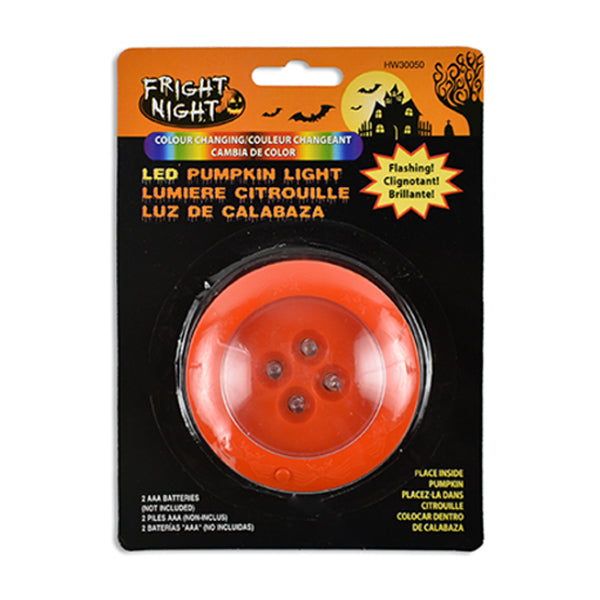 FRIGHT NIGHT - HALLOWEEN LED PUMPKIN LIGHT EA