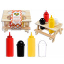 GRILL MAESTRO - CONDIMENT PACK W/ WOODEN PICNIC STAND 5PC