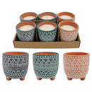 LINK - AZTECA EMOBOSSED TERACOTTA CITRONELLA CANDLE 3.5IN