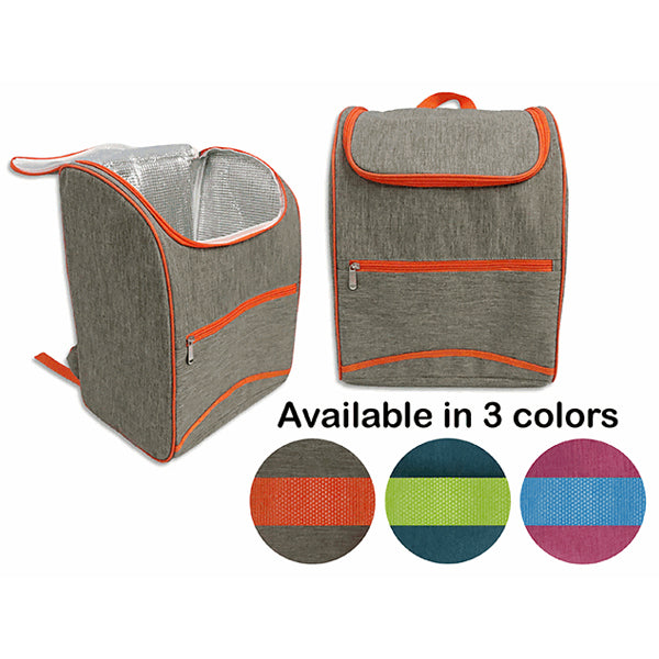 LINK - 15.4IN INSULATED CANVAS COOLER BACKPACK W/ FRONT POCKET 24LT