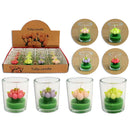 LINK - TULIP BUNDLE WAX CANDLE IN CLEAR GLASS 2-5/8IN