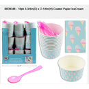 LINK - COATED PAPER ICE CREAM CUPS W/SPOONS 10PC