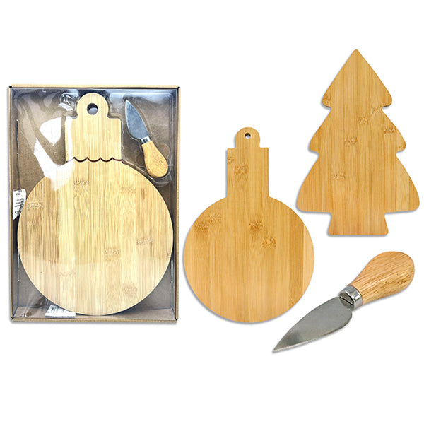 LINK - XMAS WOODEN DEBOSSED CUTTING BOARD W/KNIFE 1 UN