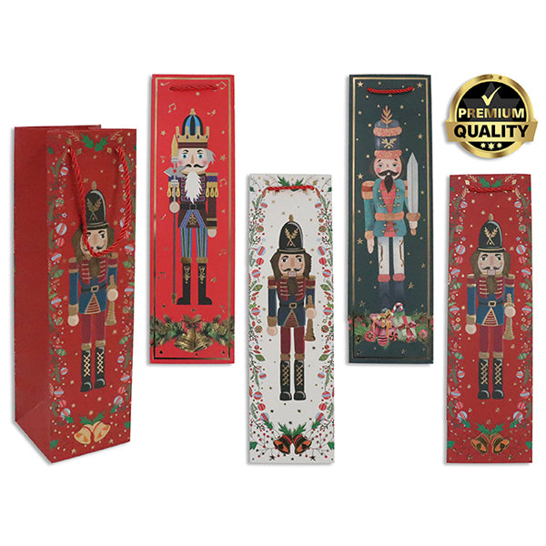 LINK - XMAS NUTCRACKER MATTE BOTTLE GIFTBAG 1UN
