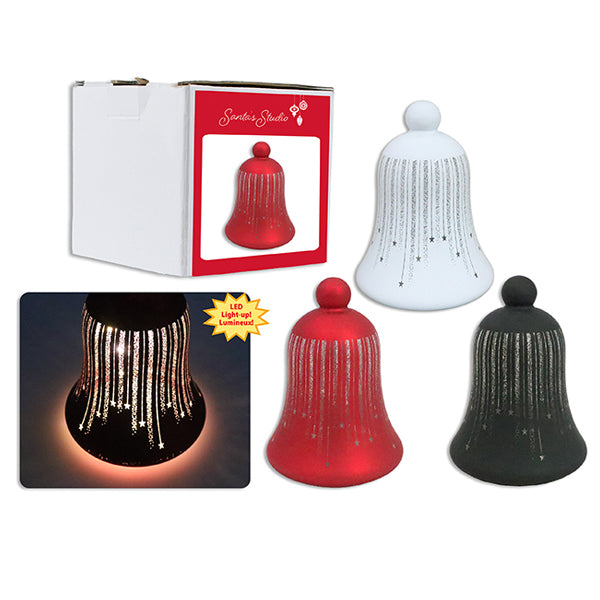 SANTA STUDIO - XMAS GLASS LIBERTY BELL 6.75x5IN 1 UN