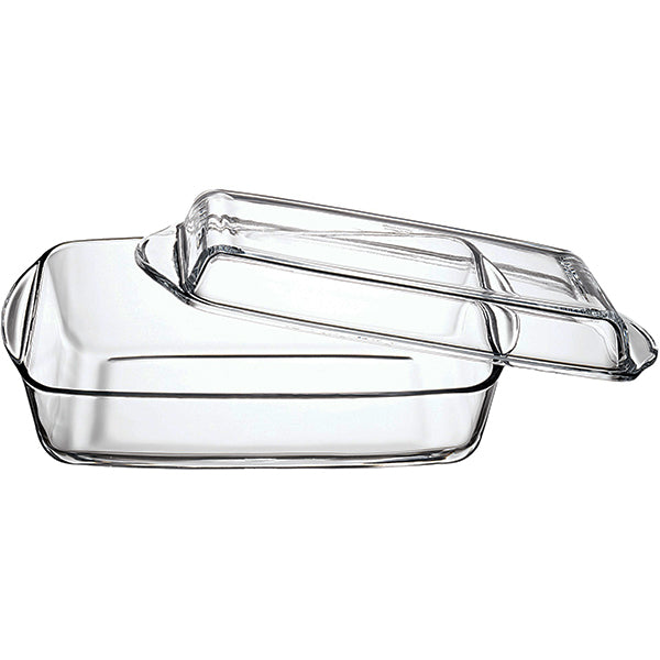 BORCAM - BORO RECTANGULAR CASSEROLE WITH LID 34x19CM 2.75 LT