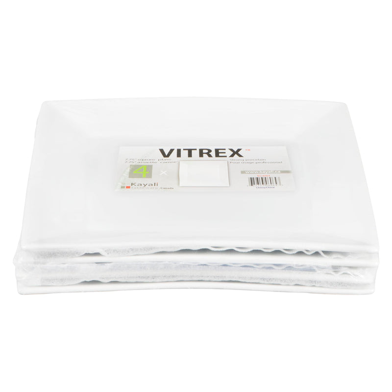 VITREX - 7.75IN SQUARE SIDE PLATES 4EA