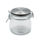 LEONA - GLASS JAR W/METAL LID 500ML