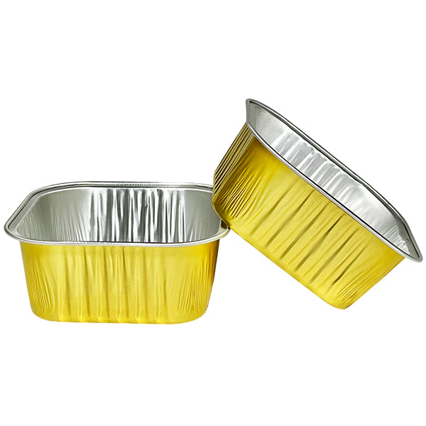 ML PACKAGING - 3IN SQUARE FOIL CUP GOLD 100 PK