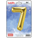 EPC - GOLD FOIL NUMBER 7 BALLOON 34IN 1x10UN