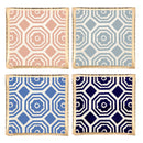 SQUARE FLORAL MEDALLION TRINKET DISH 1PC