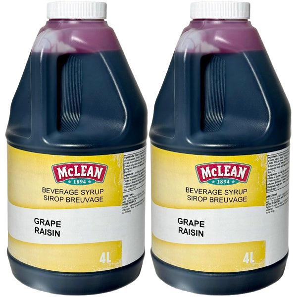 MCLEAN - GRAPE BEVERAGE SYRUP 2x4 LT