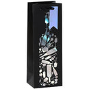 EPC - CHEERS PREMIUM BLACK/SILVER STAMP BOTTLE GIFTBAG 12x1 UN