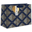 EPC - BLACK/GOLD HORIZONTAL STAMP LARGE PREMIUM GIFTBAG 1x12UN