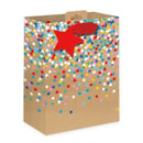 EPC - KRAFT STAR STAMP GIFTBAG JUMBO 12x1 UN