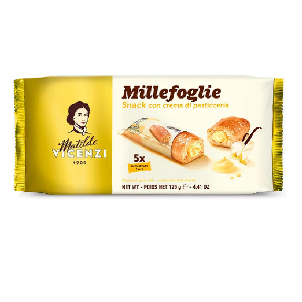 VICENZI - MINI MILLEFOGILE PASTRY CREAM 125GR