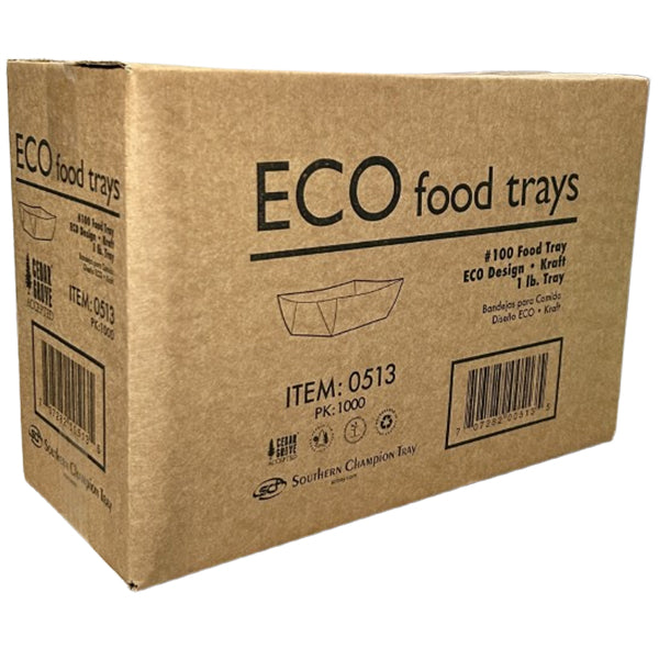 CALIBRE - ECO FOOD TRAY 1LB WHITE/ KRAFT 4x250 EA