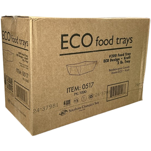 CALIBRE - ECO FOOD TRAY 2LB WHITE/KRAFT 4x250 EA