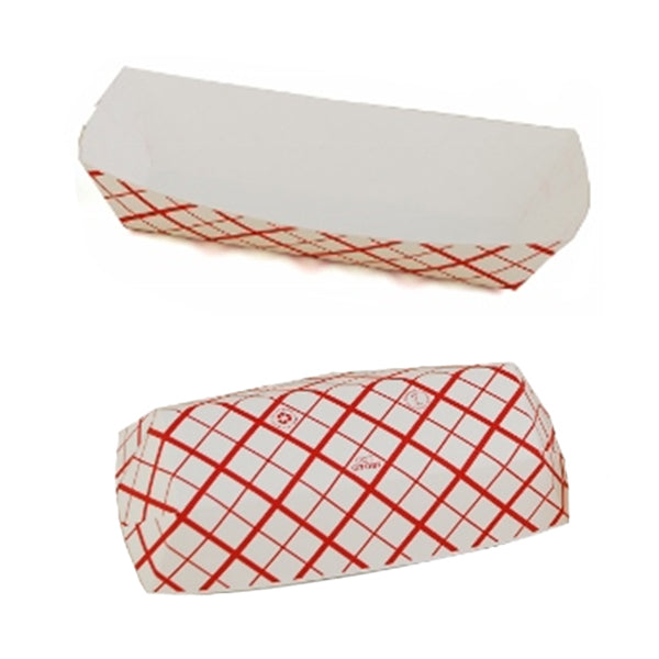 SOUTHLAND - HOT DOG TRAY RED CHECK 7"x2.75"x1.5" 4x250 CT