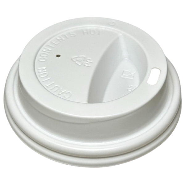 E2E - 80mm WHITE DOME PS HOT LID 50EA